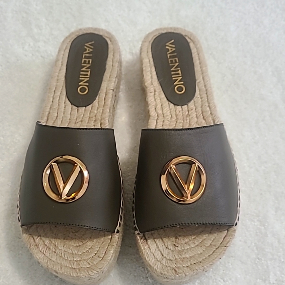 VALENTINO BY MARIO VALENTINO CLABEEGI ESPADRILLE PLATFORM SANDAL NWT 7